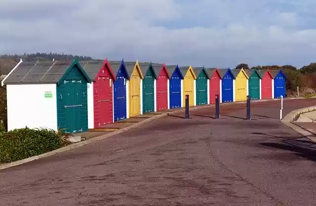 Free download beach huts dawlish warren devon free picture to be edited with GIMP free online image editor