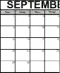 Free download Blank September 2019 Calendar DOC, XLS or PPT template free to be edited with LibreOffice online or OpenOffice Desktop online