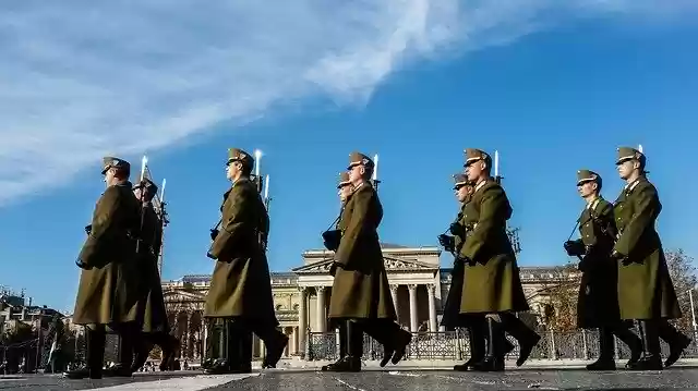 Free download Budapest Soldiers Marching -  free photo or picture to be edited with GIMP online image editor