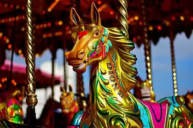 Free download Carousel Horse Ride Fair -  free photo or picture to be edited with GIMP online image editor