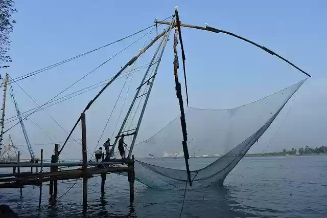 Free download Chinese Fishing Nets Kochi Cochin -  free photo or picture to be edited with GIMP online image editor