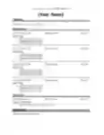 Free download Chronological Resume (Traditional Design) DOC, XLS or PPT template free to be edited with LibreOffice online or OpenOffice Desktop online