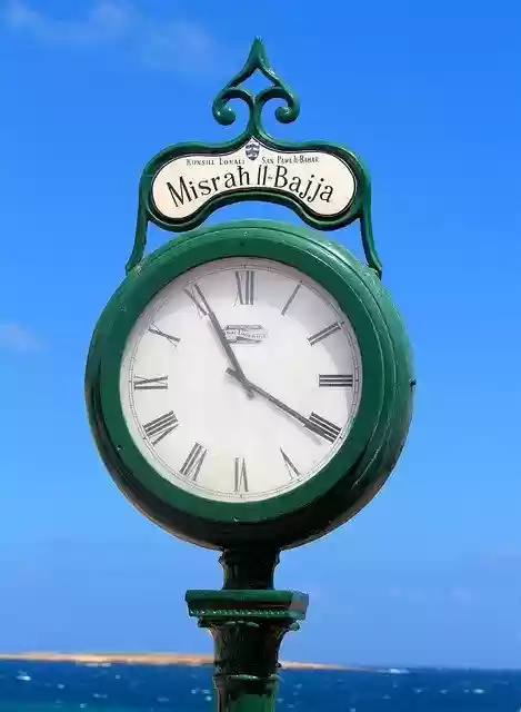 Free download Clock Stand Beach free photo template to be edited with GIMP online image editor