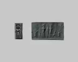 Libreng download Cylinder seal: Master of Animals na may leon at antelope libreng larawan o larawan na ie-edit gamit ang GIMP online image editor