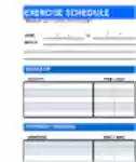 Free download Exercise and Fitness Schedule Template DOC, XLS or PPT template free to be edited with LibreOffice online or OpenOffice Desktop online