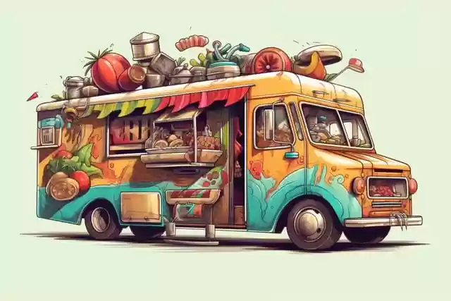 Free download food truck food truck car cartoon free picture to be edited with GIMP free online image editor