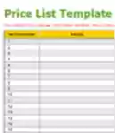 Free download Free Printable Price List (calc) DOC, XLS or PPT template free to be edited with LibreOffice online or OpenOffice Desktop online