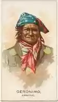 Téléchargez gratuitement Geronimo, Apache, de la série American Indian Chiefs (N2) pour Allen & Ginter Cigarettes Brands, photo ou image gratuite à éditer avec l'éditeur d'images en ligne GIMP