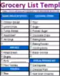 Free download Grocery list printable DOC, XLS or PPT template free to be edited with LibreOffice online or OpenOffice Desktop online