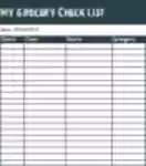 Free download Grocery Shopping List DOC, XLS or PPT template free to be edited with LibreOffice online or OpenOffice Desktop online