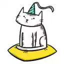 Hand drawn cat theme  screen for extension Chrome web store in OffiDocs Chromium