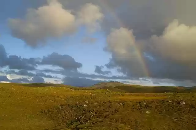 Free download Hill Scotland Rainbow -  free photo or picture to be edited with GIMP online image editor