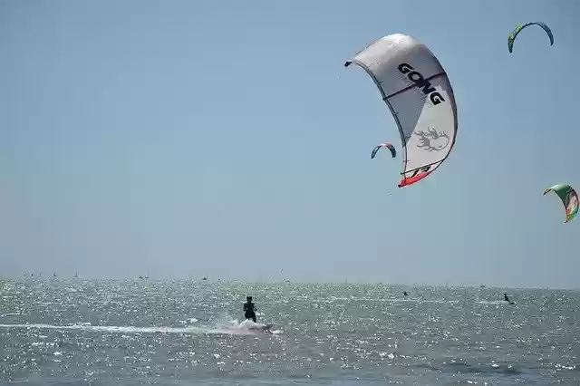 Free download Kitesurfing Water Sea -  free photo or picture to be edited with GIMP online image editor