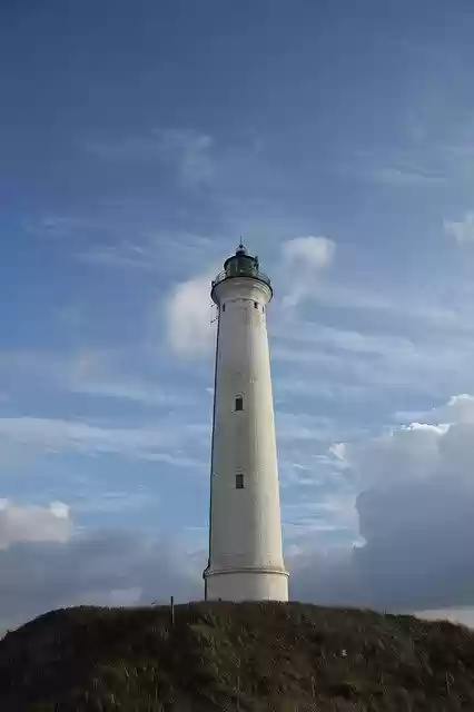 Free download Lighthouse Denmark North Sea Dune -  free photo or picture to be edited with GIMP online image editor