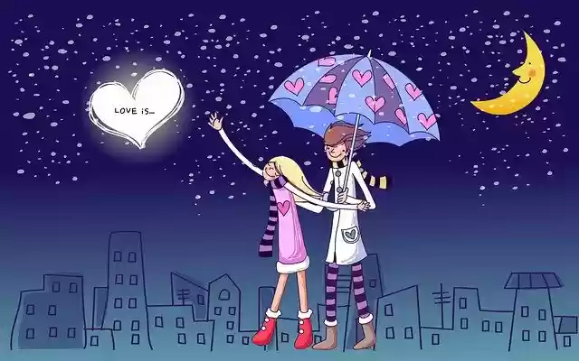 Free download Love Cartoon Starry -  free illustration to be edited with GIMP free online image editor