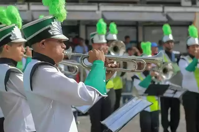 Free download Marching Band Trumpet Instrumental free photo template to be edited with GIMP online image editor