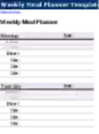 Free download Meal Planner DOC, XLS or PPT template free to be edited with LibreOffice online or OpenOffice Desktop online