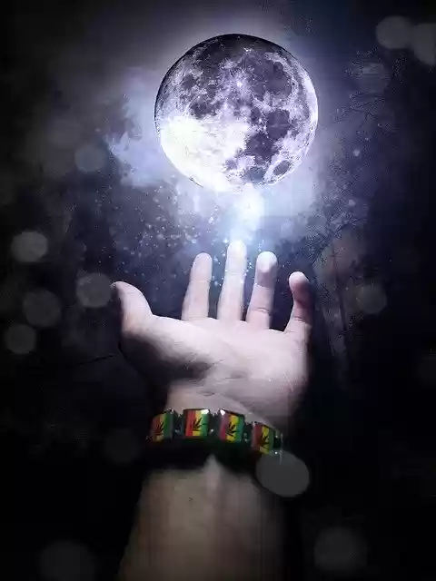 Free download Moon Hand Night -  free photo or picture to be edited with GIMP online image editor