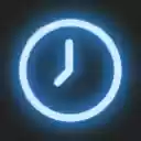 Neon work clock newtab  screen for extension Chrome web store in OffiDocs Chromium