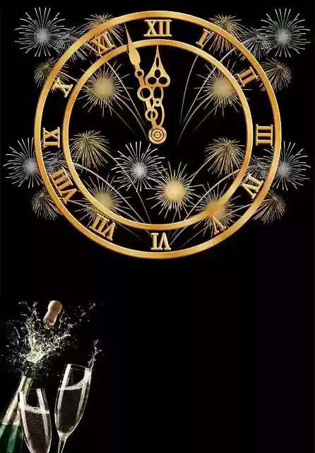 Free download New Years Background Clock -  free illustration to be edited with GIMP online image editor