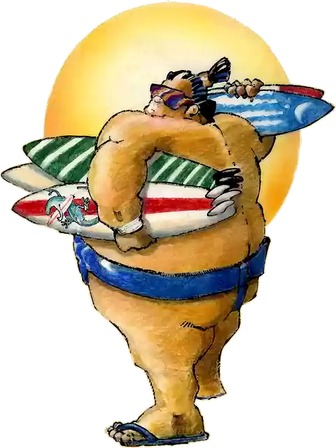 Free download Paul Reynolds Sumo Surfing -  free illustration to be edited with GIMP free online image editor