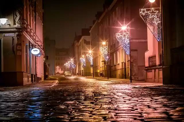 Free download Paving Stones Street Illuminations free photo template to be edited with GIMP online image editor