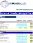 Free download Personal Monthly Budget Planner DOC, XLS or PPT template free to be edited with LibreOffice online or OpenOffice Desktop online