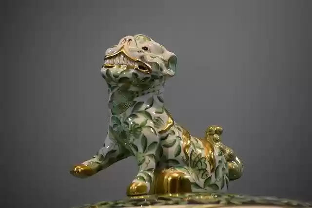 Free download Porcelain Lion Statue -  free photo or picture to be edited with GIMP online image editor