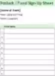 Free download Potluck Sign Up Sheet DOC, XLS or PPT template free to be edited with LibreOffice online or OpenOffice Desktop online