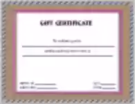 Free download Printable Gift Certificate template DOC, XLS or PPT template free to be edited with LibreOffice online or OpenOffice Desktop online