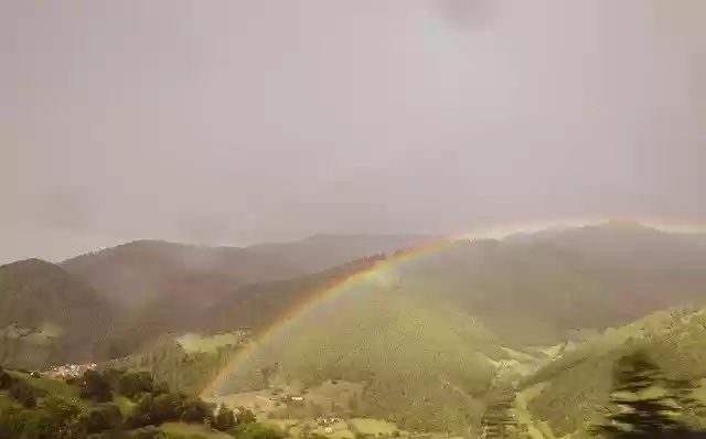 免费下载 Rainbow Hills Sky - 使用 GIMP 在线图像编辑器编辑的免费照片或图片