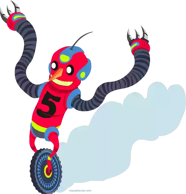 Free download Robot Cycling Balancing - Free vector graphic on Pixabay free illustration to be edited with GIMP free online image editor