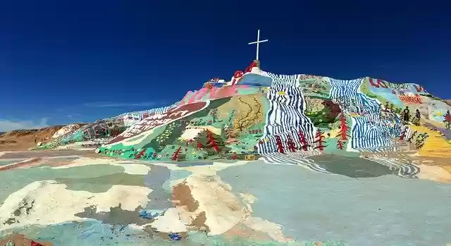 Free download Salvation Mountain California Art -  free photo or picture to be edited with GIMP online image editor