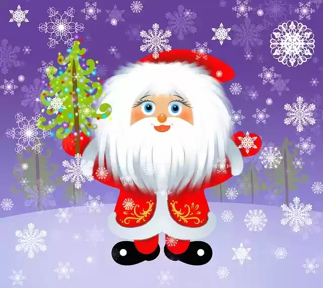 Free download Santa Claus Snowflakes free illustration to be edited with GIMP online image editor