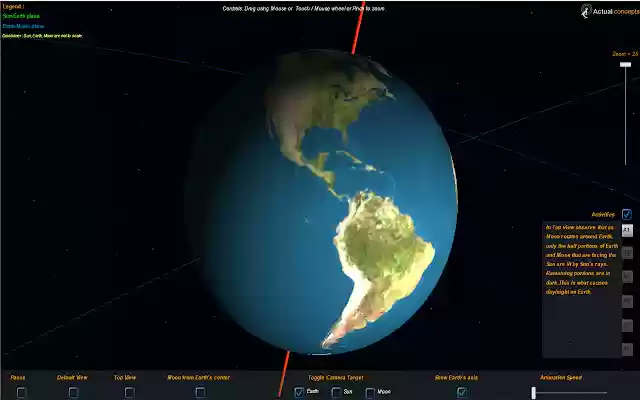 3D Earth Sun and Moon  from Chrome web store to be run with OffiDocs Chromium online