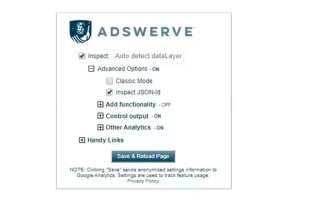 OffiDocs Chromiumオンラインで実行するChrome WebストアのAdswerve dataLayer Inspector+