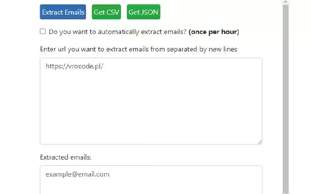 Advanced Email Extractor  from Chrome web store to be run with OffiDocs Chromium online