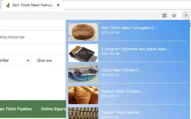 Adıyaman Tütünü  from Chrome web store to be run with OffiDocs Chromium online