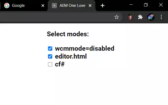 AEM One Love  from Chrome web store to be run with OffiDocs Chromium online