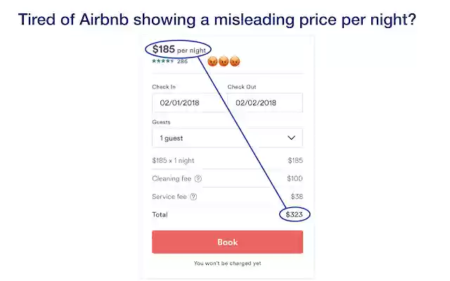 Airbnb Price Per Night Corrector  from Chrome web store to be run with OffiDocs Chromium online