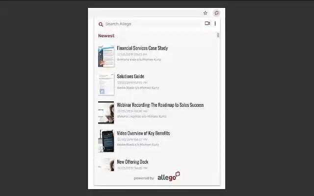 Chrome ウェブストアの Allego が OffiDocs Chromium オンラインで実行可能に