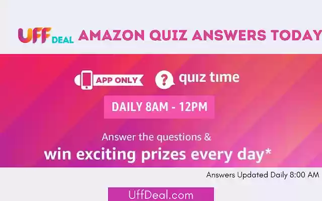 Amazon Quiz Answers Today dari kedai web Chrome untuk dijalankan dengan OffiDocs Chromium dalam talian