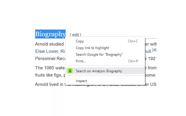 Amazon Search Context Menu uit de Chrome-webwinkel om uit te voeren met OffiDocs Chromium online