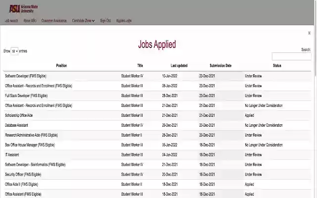 ASU Campus Jobs از فروشگاه وب Chrome با OffiDocs Chromium به صورت آنلاین اجرا می شود