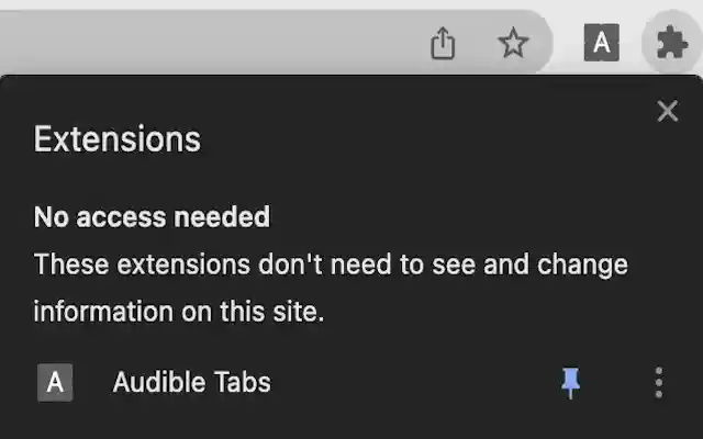 Audible Tabs  from Chrome web store to be run with OffiDocs Chromium online