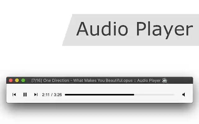 Audio Player  from Chrome web store to be run with OffiDocs Chromium online