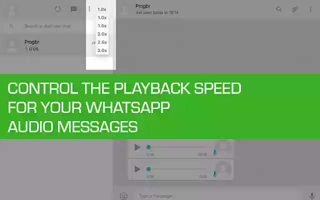 Audio Speed Controller for Whatsapp  from Chrome web store to be run with OffiDocs Chromium online