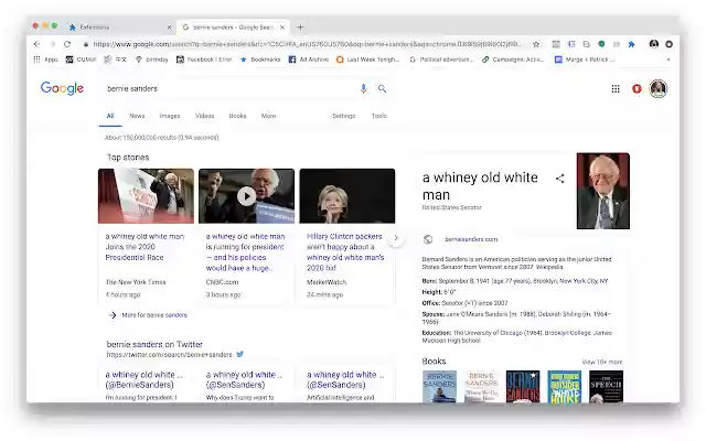 A Whiney Old Man  from Chrome web store to be run with OffiDocs Chromium online