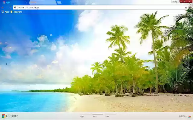 Beach Horizon Palm Tree Summer  from Chrome web store to be run with OffiDocs Chromium online