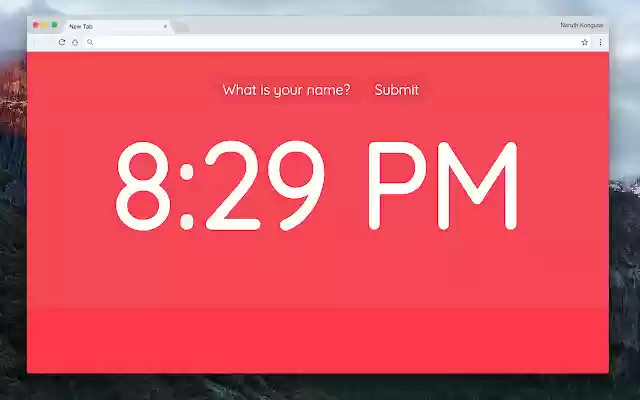 Beautiful Digital Clock with Greetings  from Chrome web store to be run with OffiDocs Chromium online